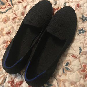 Black honeycomb Rothys loafers